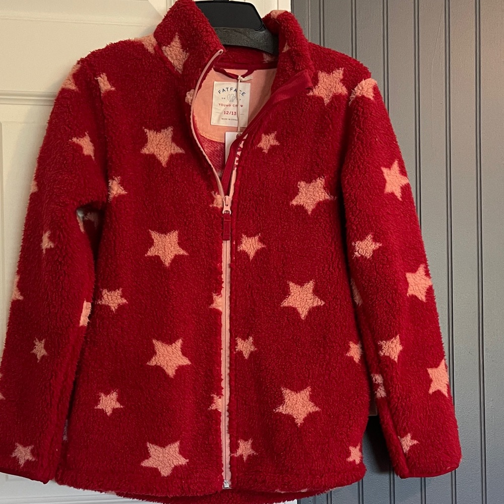 Fat Face Red Star Fleece Jacket